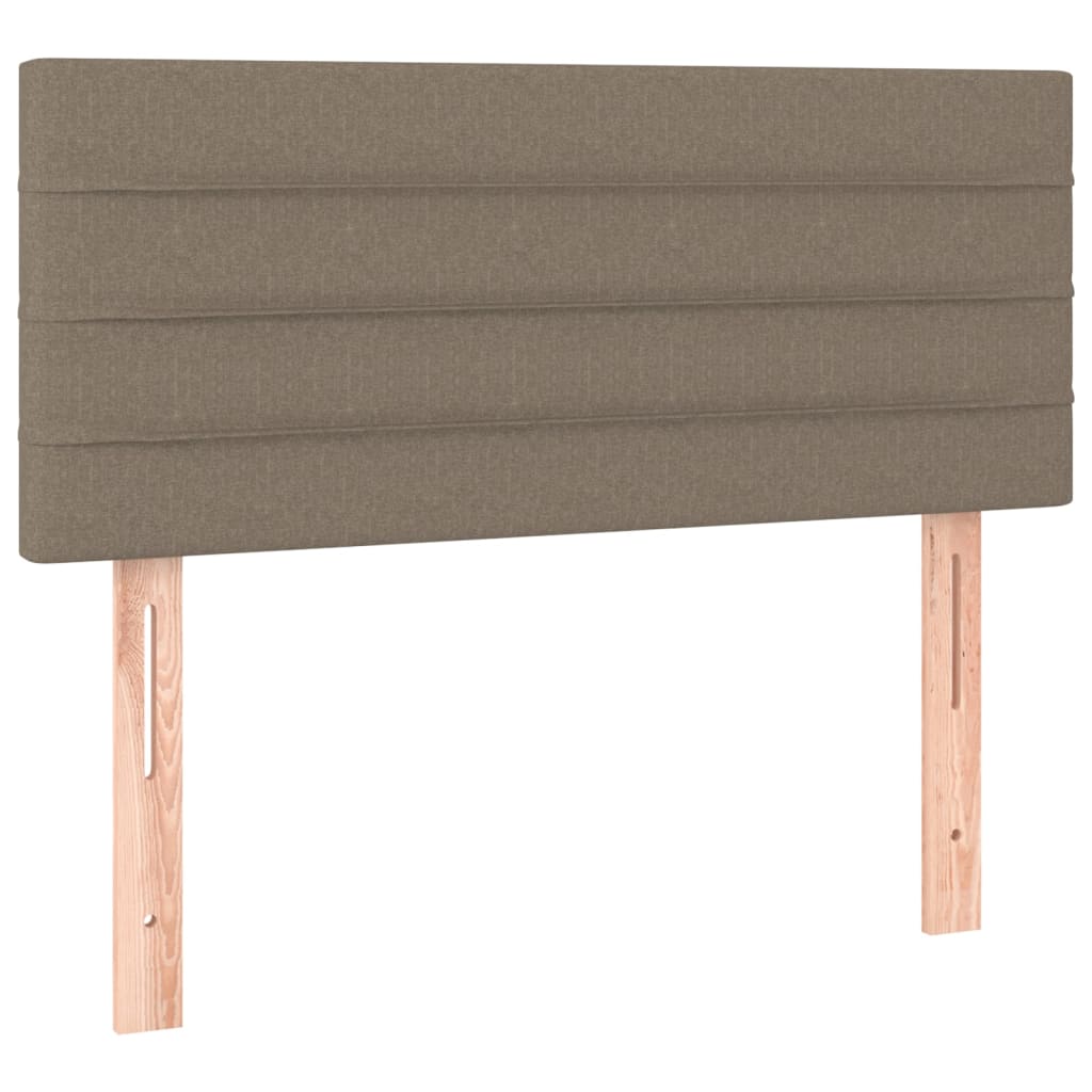 vidaXL Box spring postelja z vzmetnico taupe 90x190 cm blago