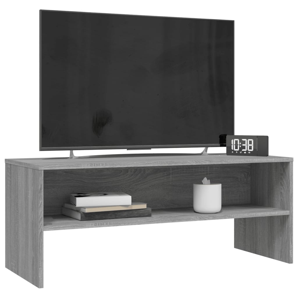 vidaXL TV omarica siva sonoma 100x40x40 cm inženirski les