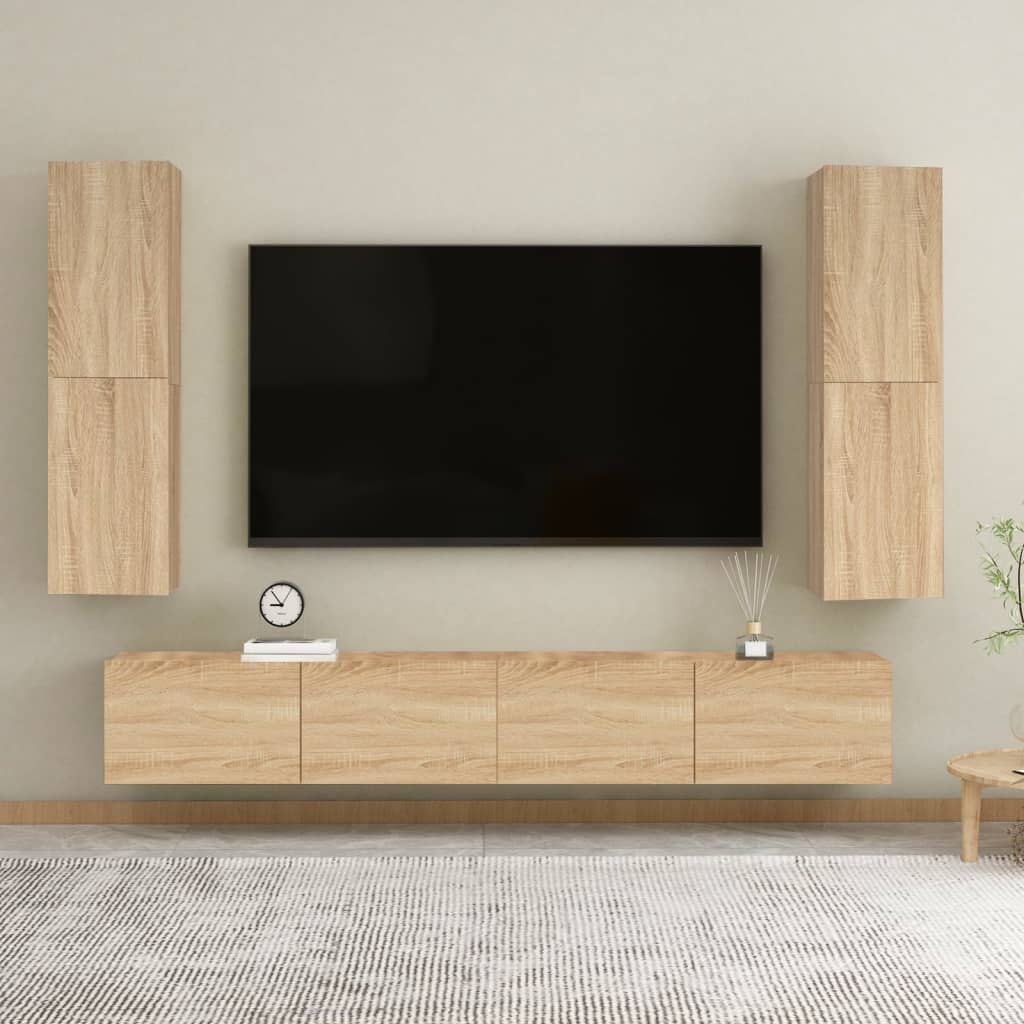 vidaXL TV omarica 2 kosa sonoma hrast 30,5x30x110 cm inženirski les