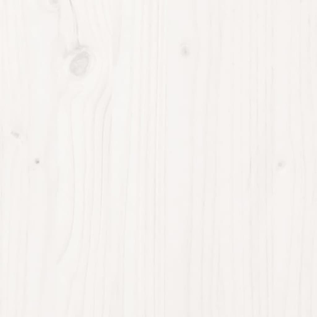 vidaXL Visoka greda bela 101x30x38 cm trdna borovina