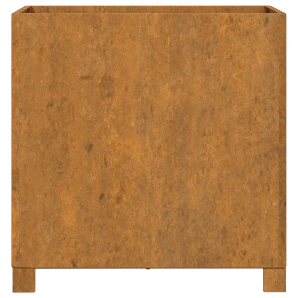 vidaXL Cvetlično korito z nogami zarjavelo 49x47x50 cm corten jeklo