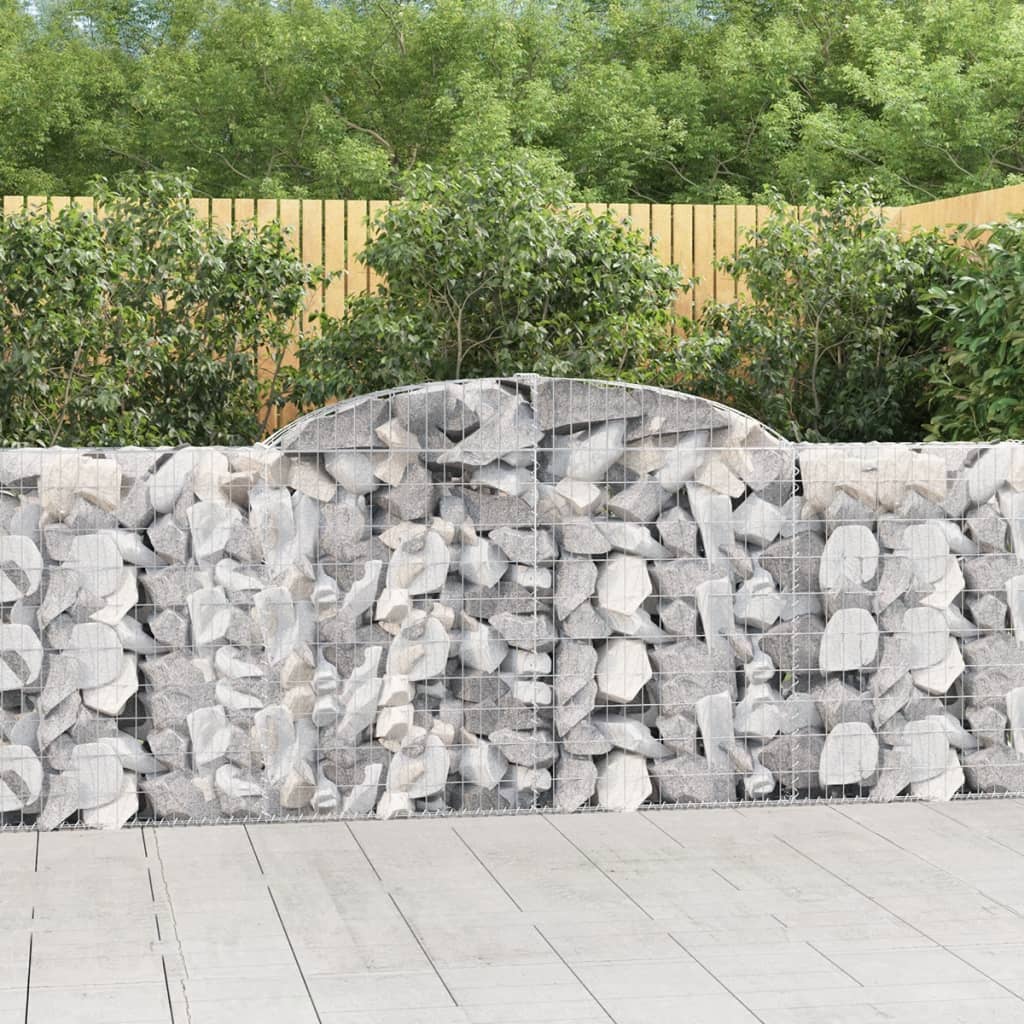 vidaXL Obokane gabion košare 12kosov 300x30x100/120cm pocinkano železo