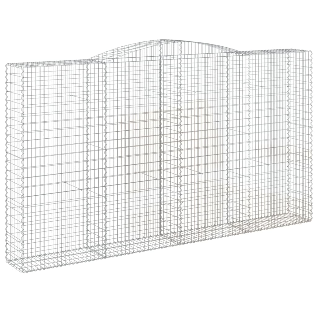 vidaXL Obokane gabion košare 15 kos 400x50x220/240 cm pocinkano železo