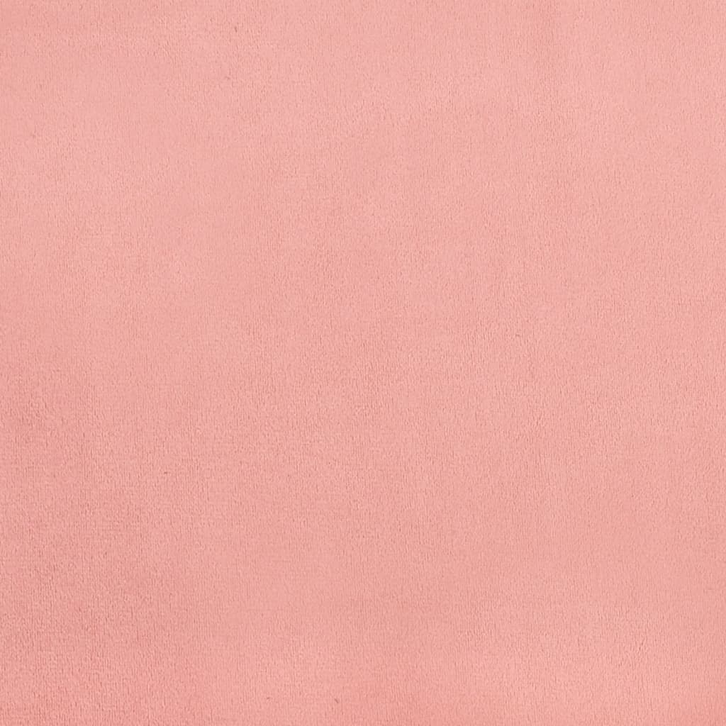 vidaXL Posteljni okvir roza 100x200 cm žamet