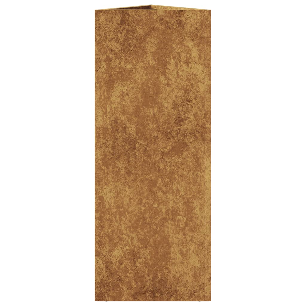 vidaXL Vrtno korito trikotnik 30x26x75 cm corten jeklo