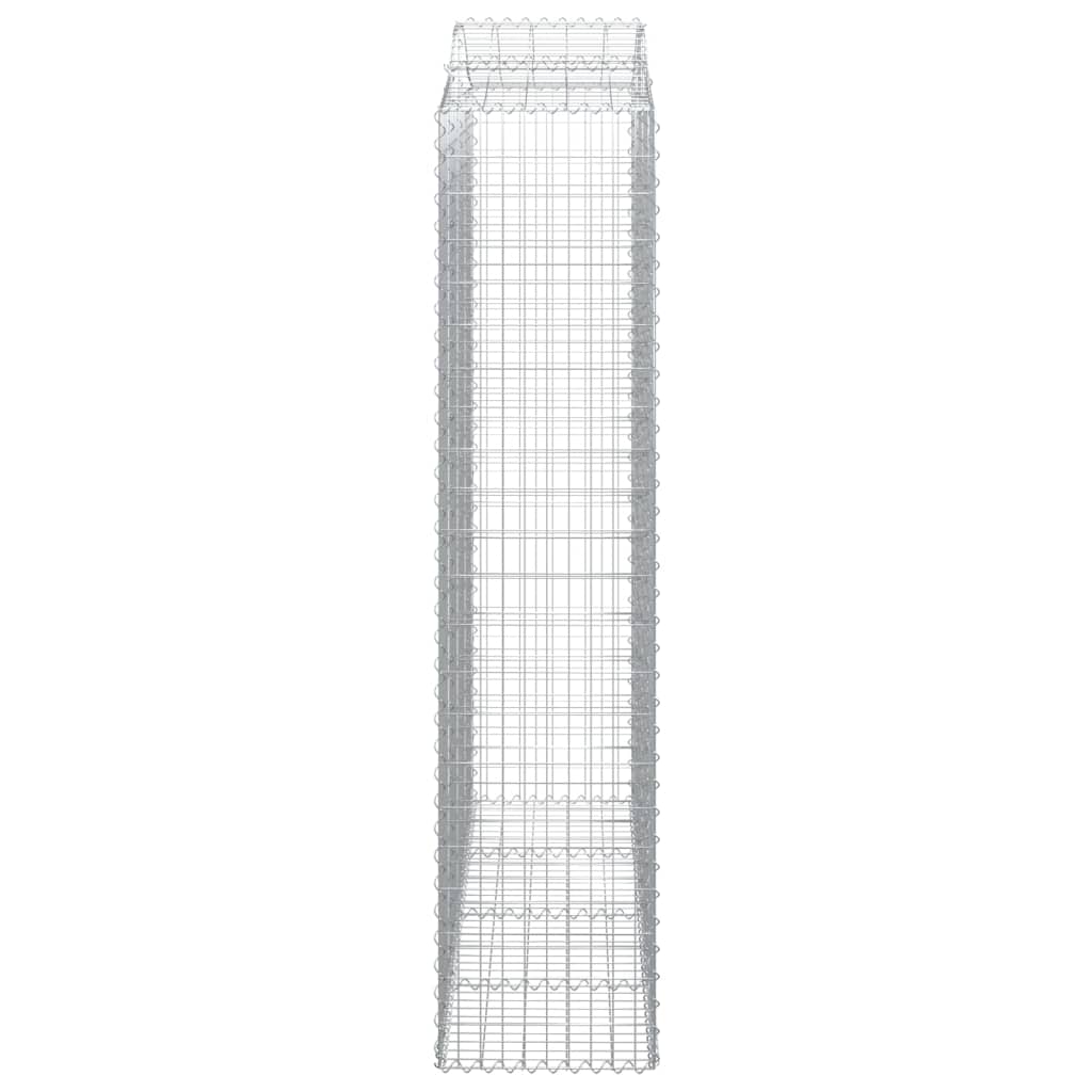 vidaXL Obokane gabion košare 12 kos 200x50x220/240 cm pocinkano železo