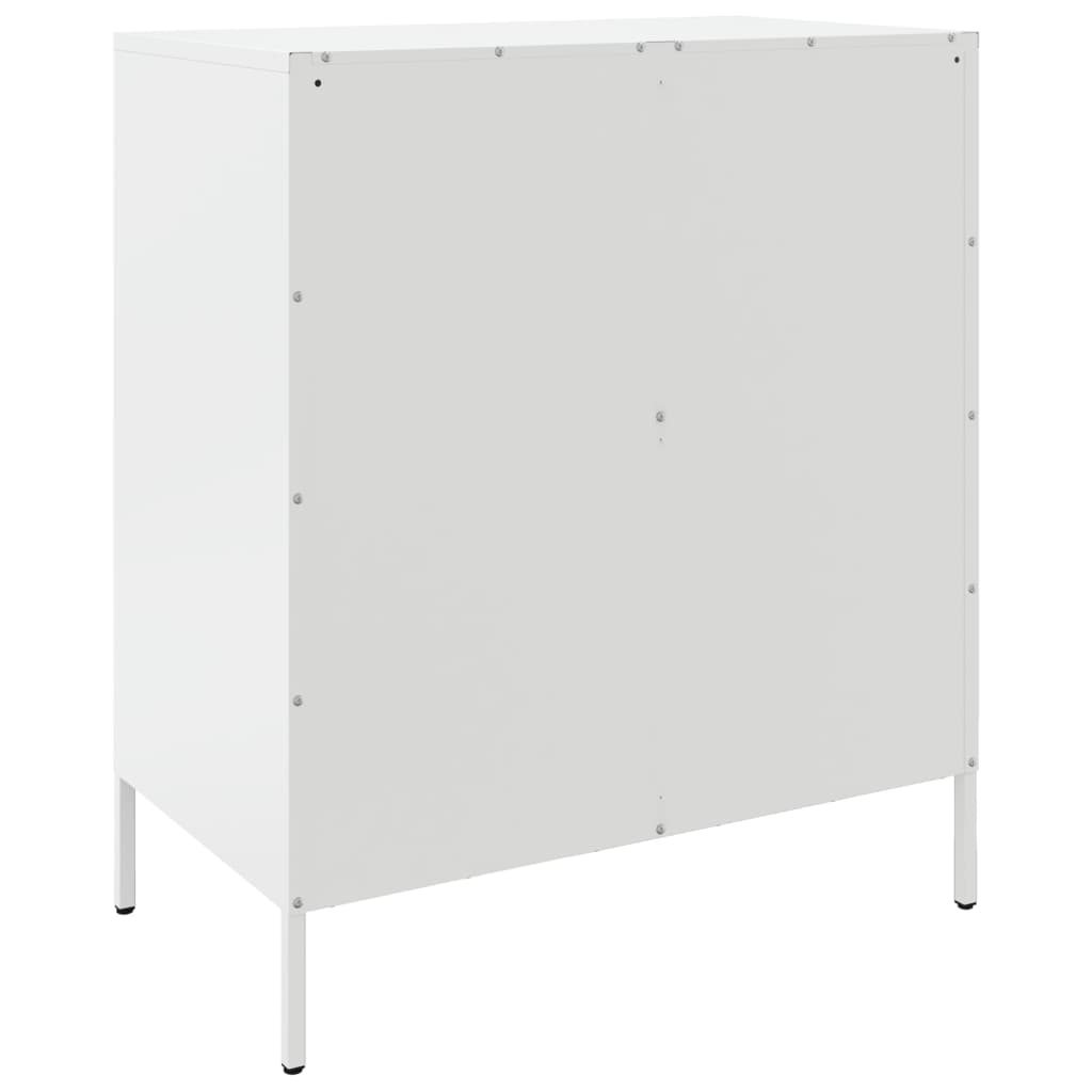 vidaXL Komoda bela 68x39x79 cm jeklo