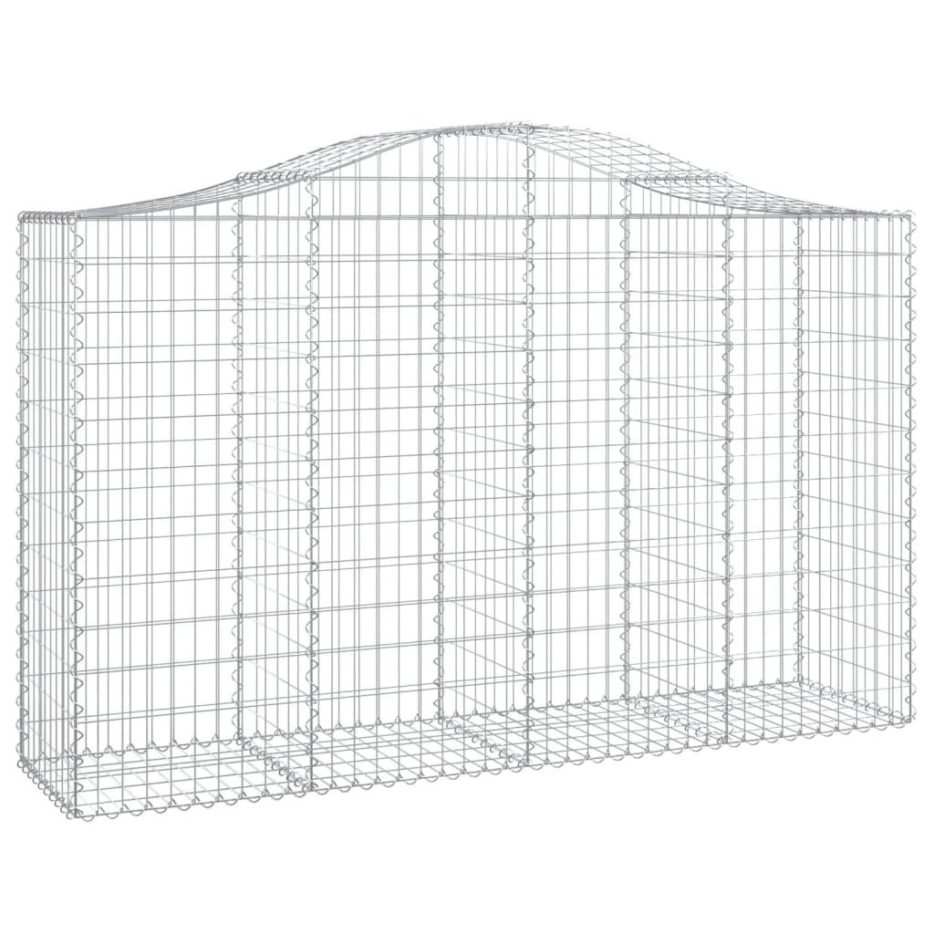 vidaXL Obokane gabion košare 25 kosa 200x50x120/140cm pocinkano železo