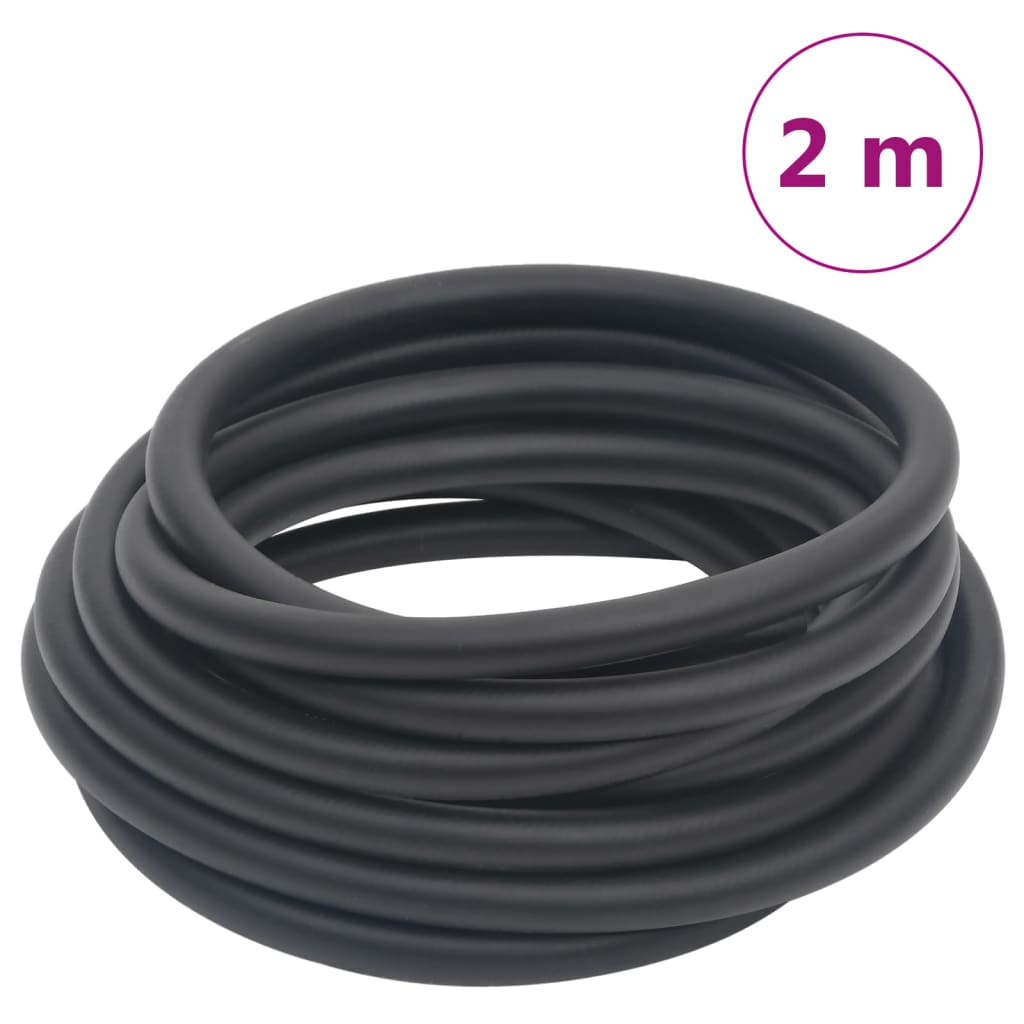 vidaXL Hibridna zračna cev črna 0,6" 2 m guma in PVC