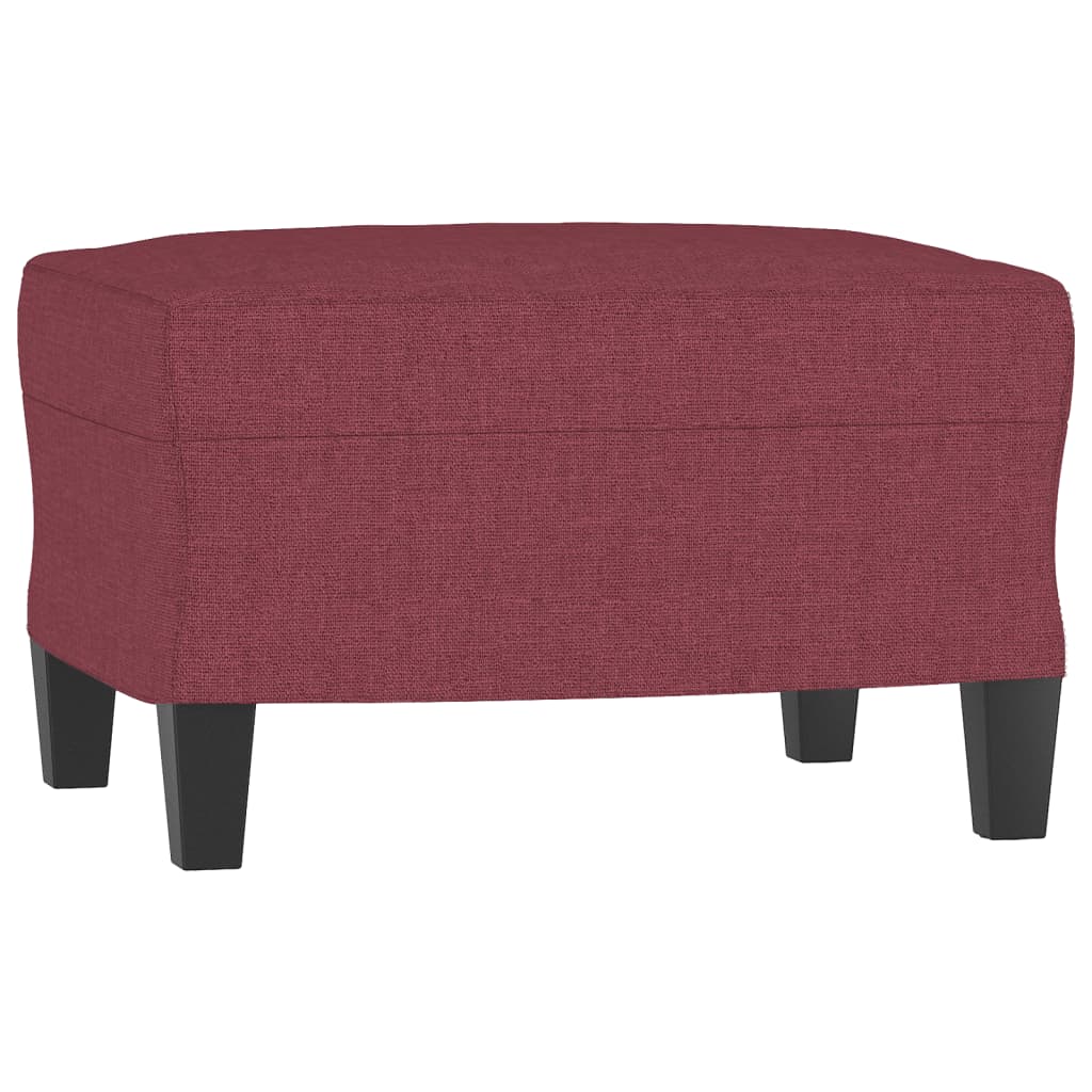 vidaXL Kavč trosed s stolčkom za noge vinsko rdeč 180 cm blago