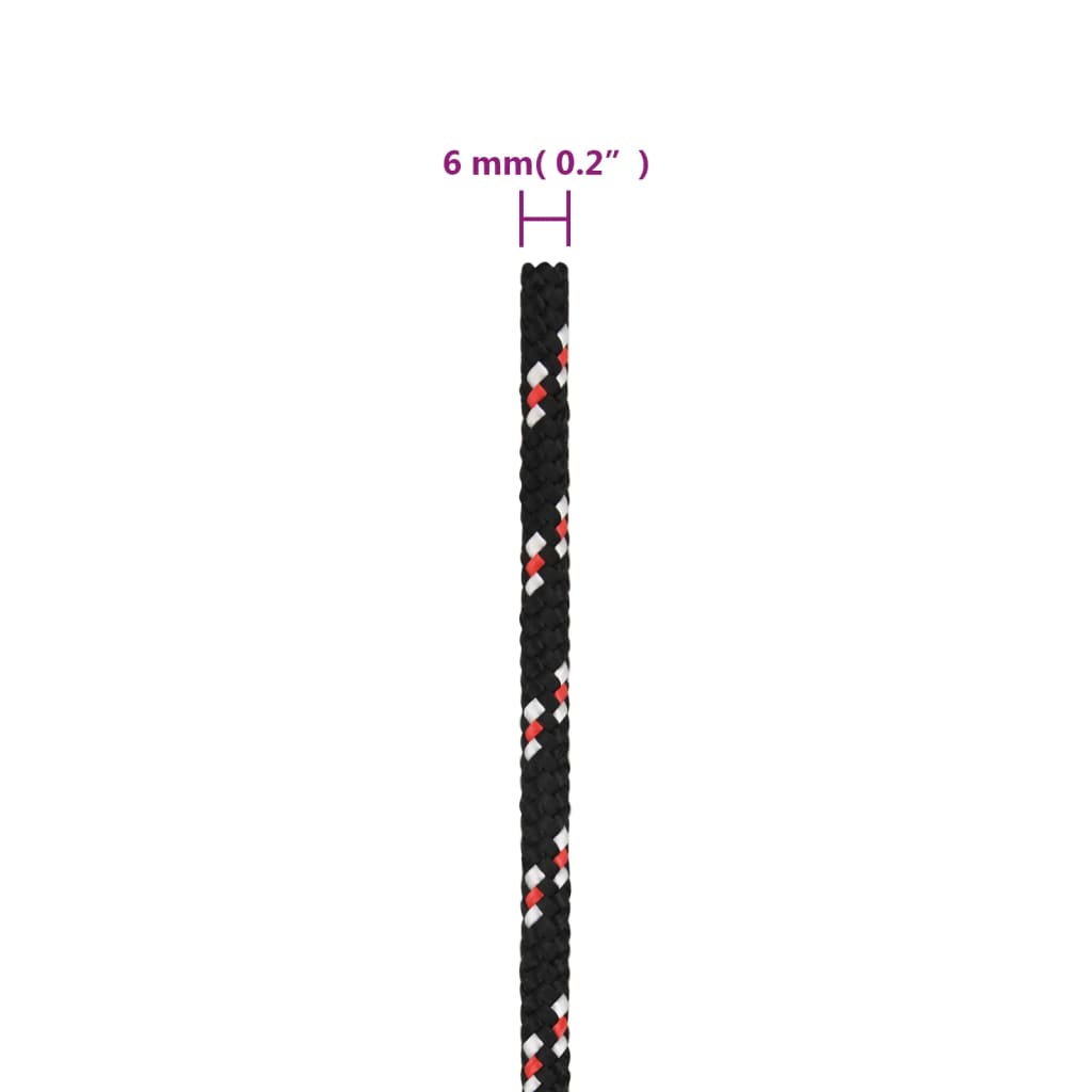 vidaXL Vrv za čoln bela 6 mm 25 m polipropilen