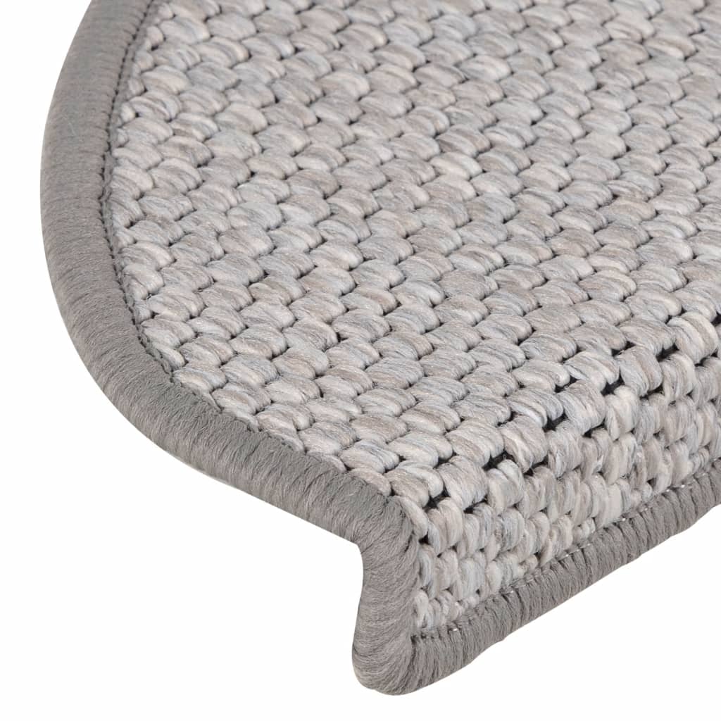 vidaXL Samolepilne preproge za stopnice sisal 15 kosov 65x21x4 cm