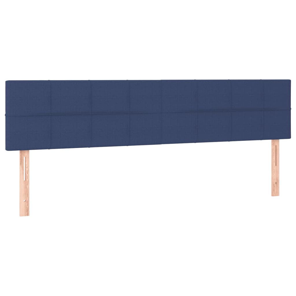 vidaXL Box spring postelja z vzmetnico modra 120x190 cm blago