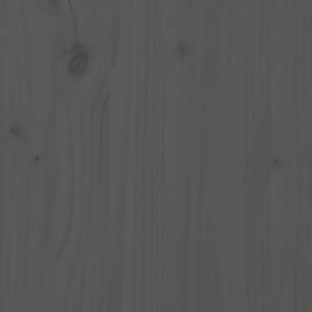 vidaXL Stensko posteljno vzglavje sivo 95,5x3x110 cm trdna borovina