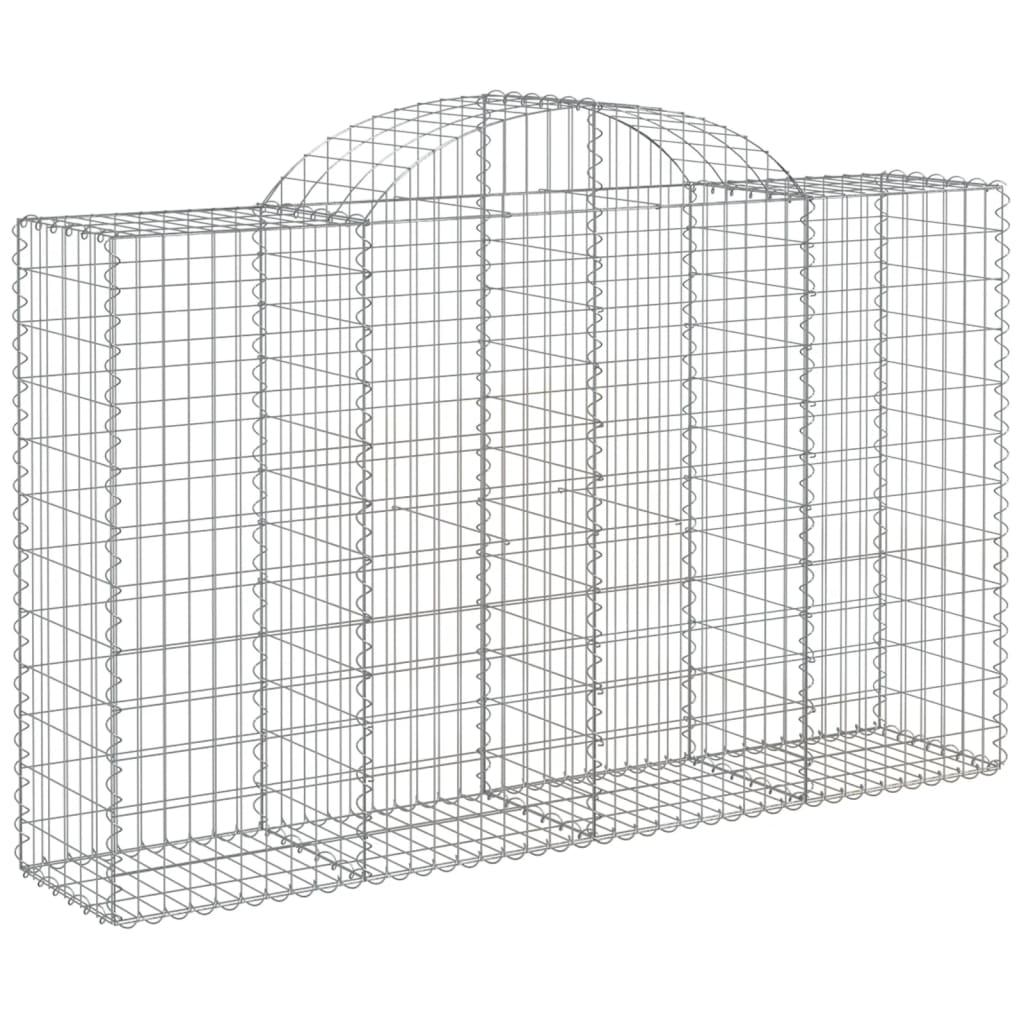 vidaXL Obokane gabion košare 4 kosi 200x50x120/140 cm pocinkano železo