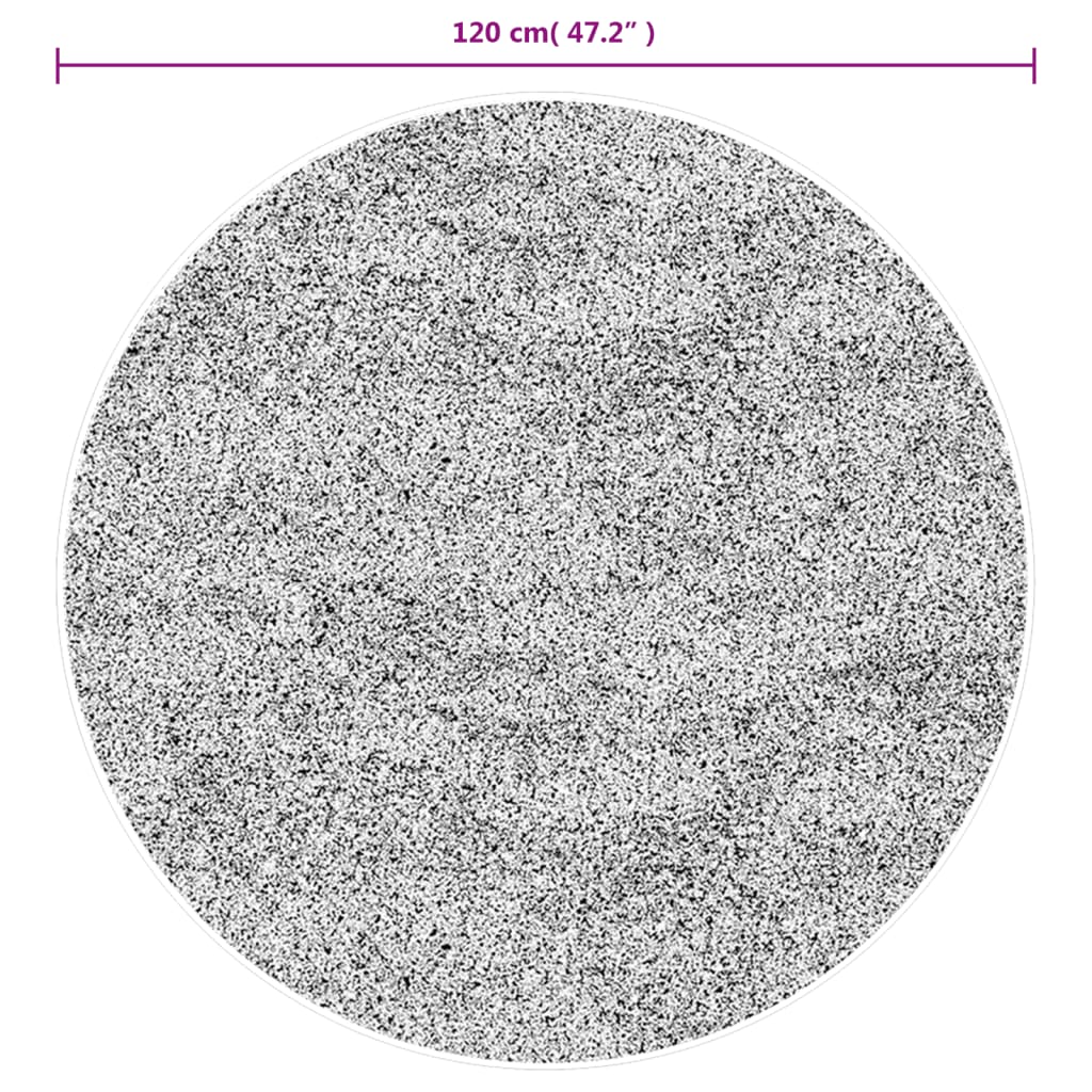 vidaXL Preproga HUARTE s kratkimi vlakni mehka pralna antracit Ø 120cm