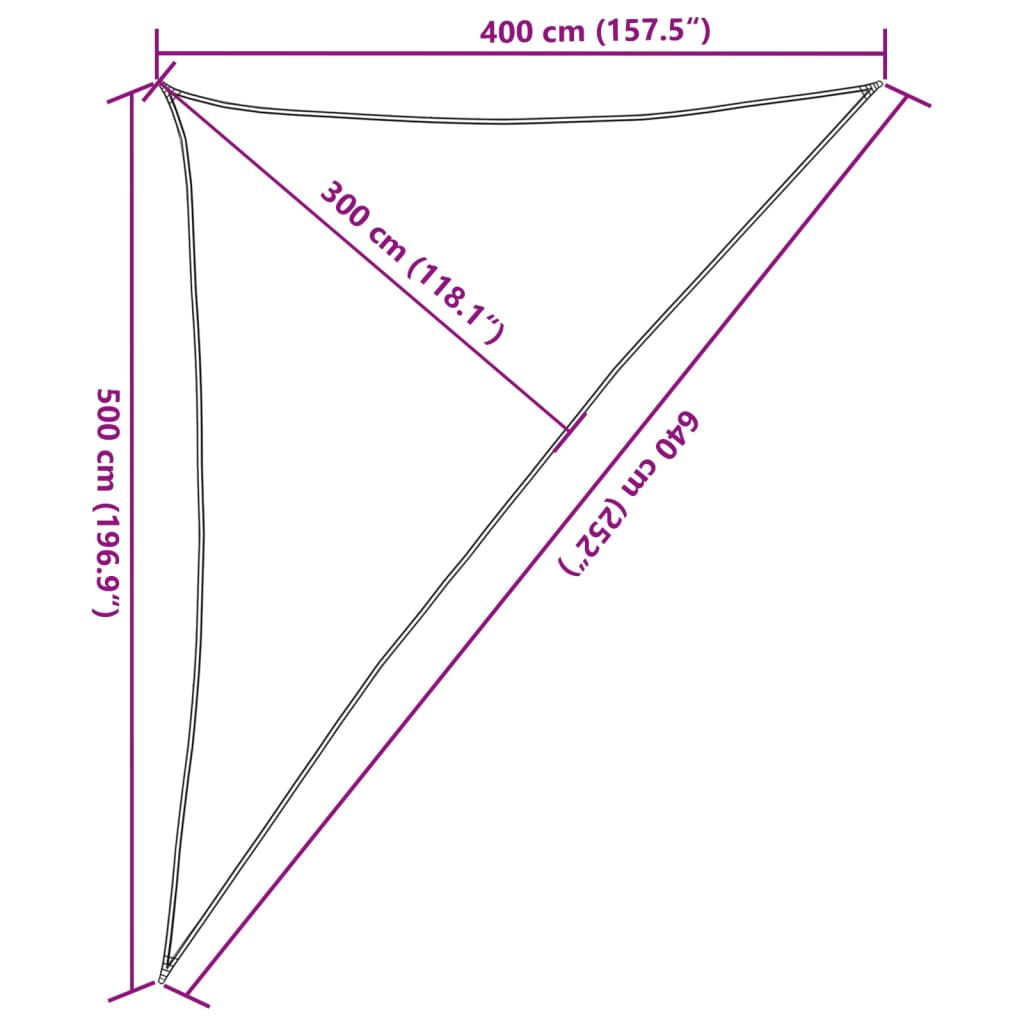 vidaXL Senčno jadro svetlo sivo 4x5x6,4 m 100 % poliester oxford