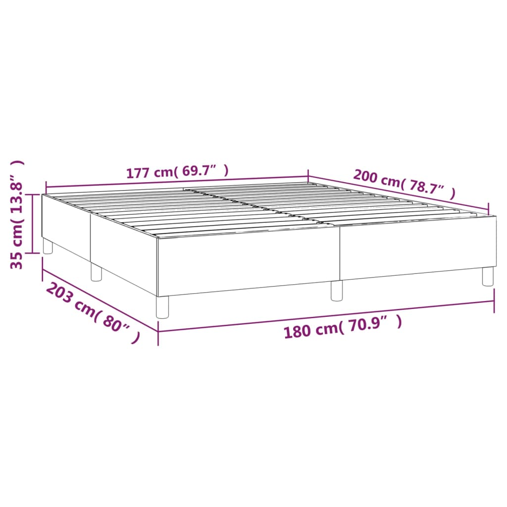 vidaXL Posteljni okvir bel 180x200 cm umetno usnje