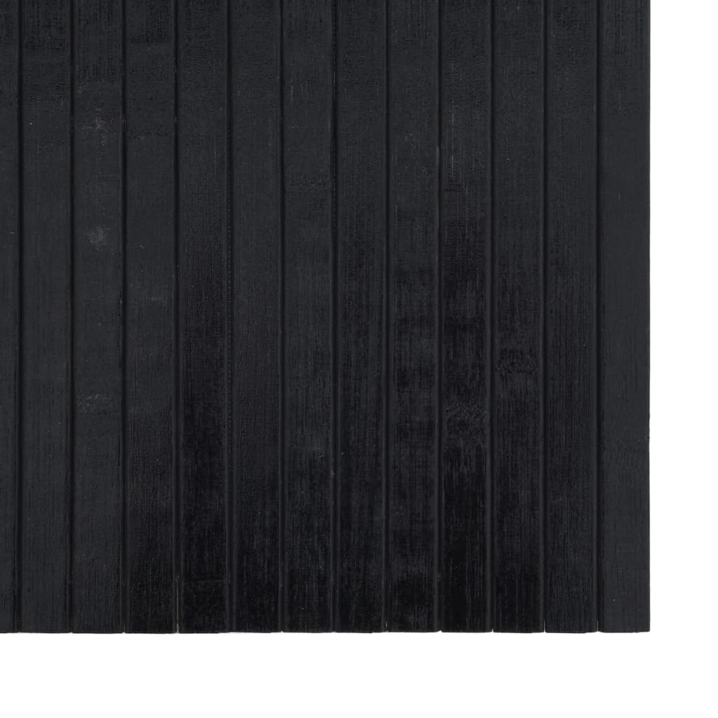 vidaXL Preproga pravokotna črna 60x500 cm bambus