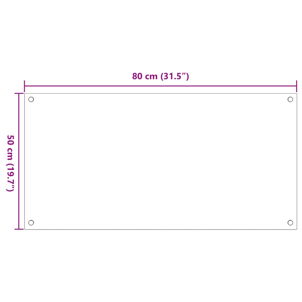 vidaXL Kuhinjska zaščitna obloga 2 kosa 80x50 cm kaljeno steklo