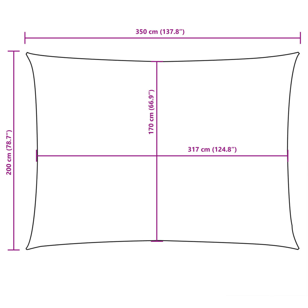 vidaXL Senčno jadro oksford blago pravokotno 2x3,5 m rjavo