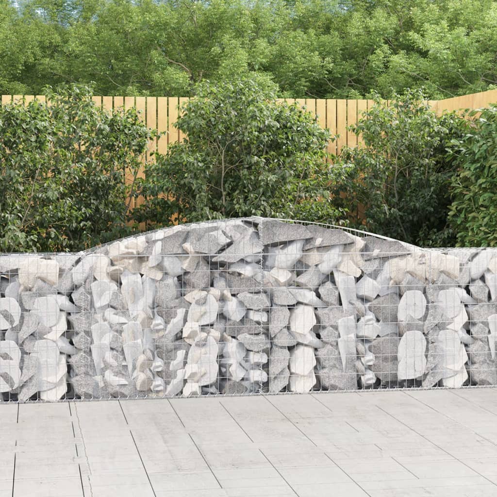 vidaXL Obokane gabion košare 6 kosi 400x30x100/120 cm pocinkano železo