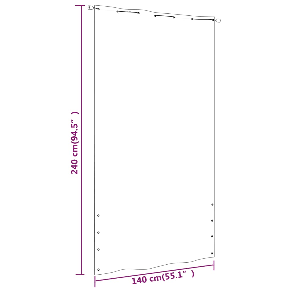 vidaXL Balkonsko platno oranžno in rjavo 140x240 cm tkanina Oxford