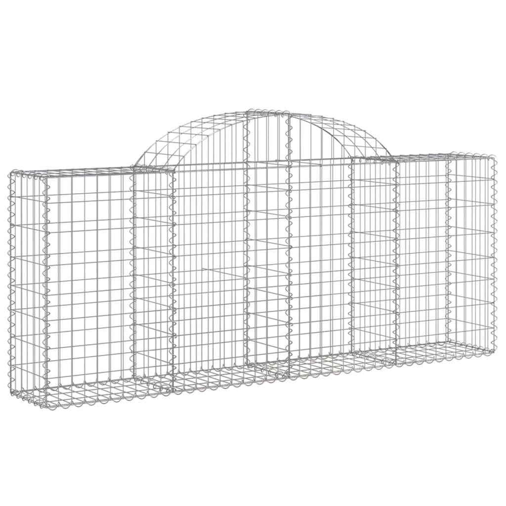 vidaXL Obokane gabion košare 10 kosov 200x30x80/100 cm cinkano železo