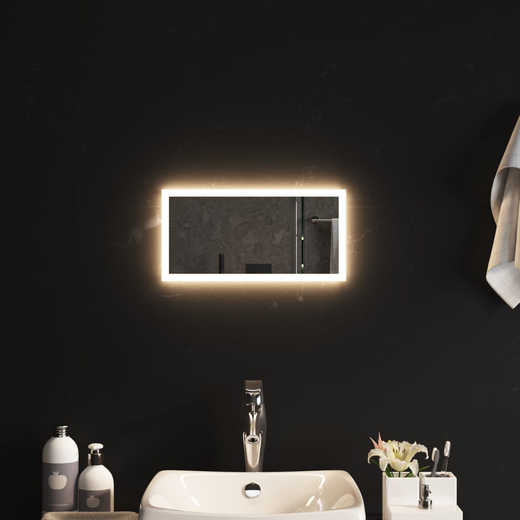vidaXL LED kopalniško ogledalo 40x20 cm