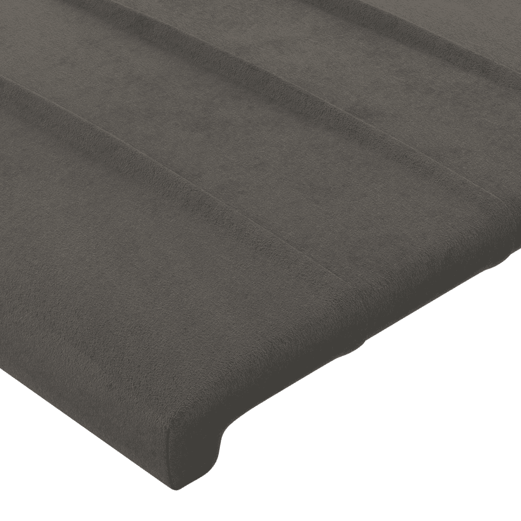 vidaXL Box spring postelja z vzmetnico temno siva 160x200 cm žamet