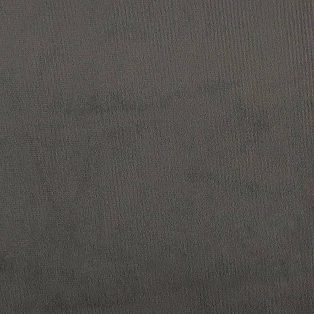 vidaXL Vzmetnica z žepkasto vzmetjo temno siva 100x200x20 cm žamet