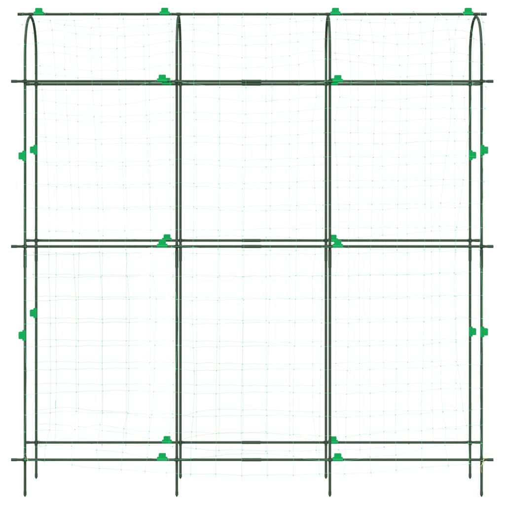 vidaXL Vrtna oporna mreža za vzpenjavke U-okvir 181x31x182,5 cm jeklo