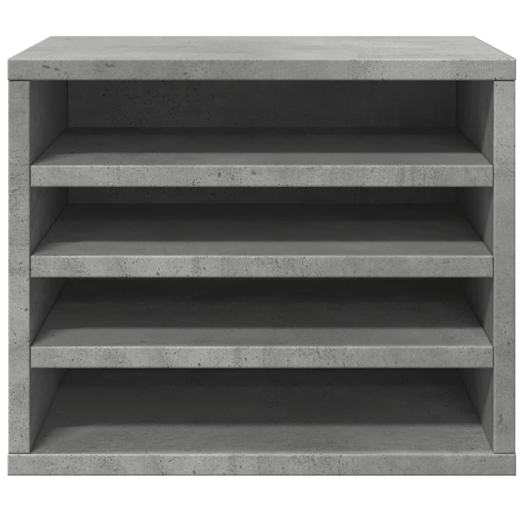 vidaXL Organizator za pisalno mizo betonsko siv 36x26x29,5 cm inž. les