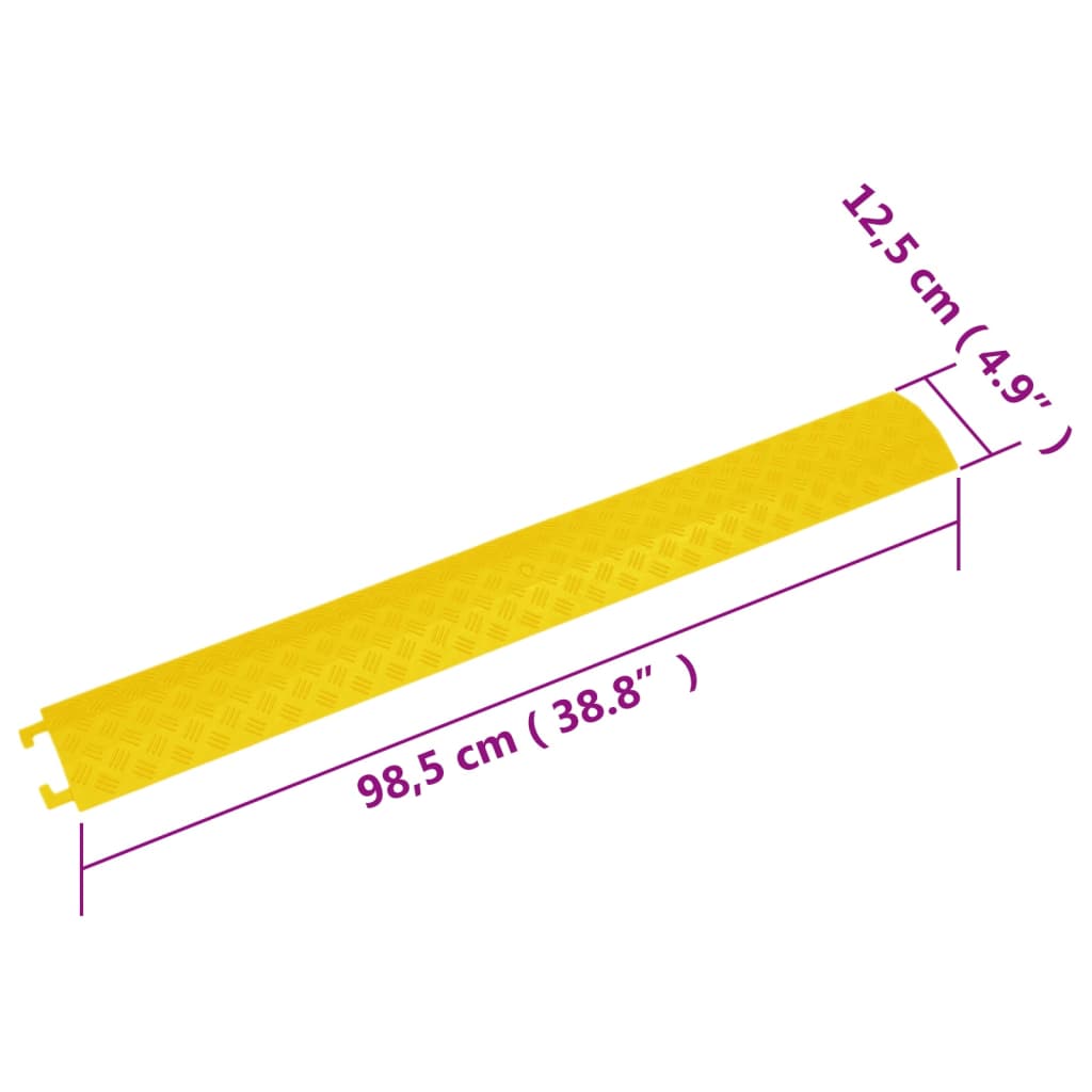 vidaXL Pohodna zaščita za kable 2 kosa 98,5 cm črne barve