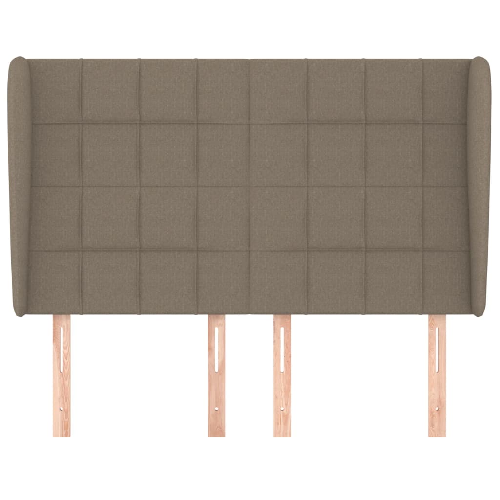 vidaXL Vzglavje z ušesi taupe 147x23x118/128 cm blago