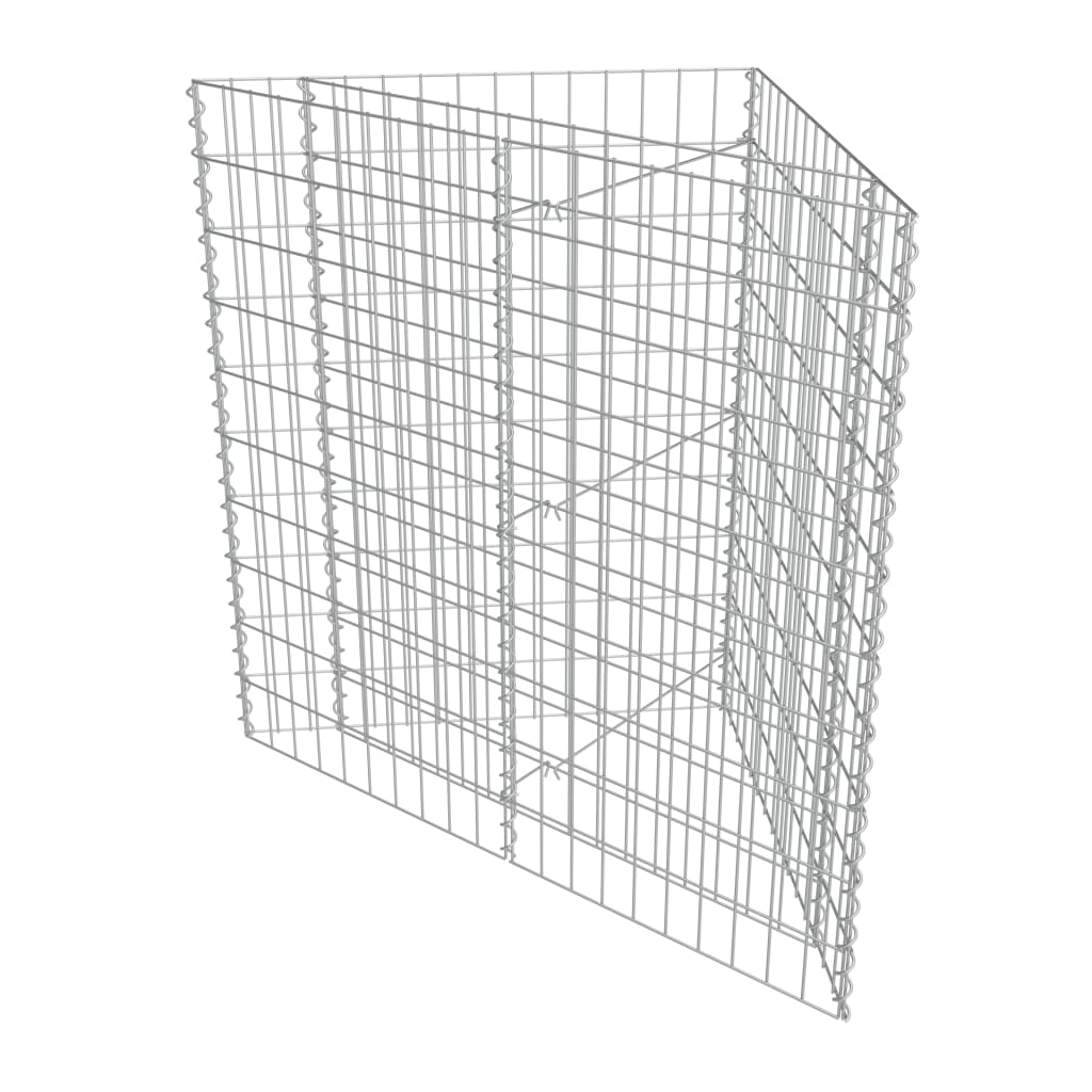 vidaXL Visoka greda gabion pocinkano jeklo 75x75x100 cm